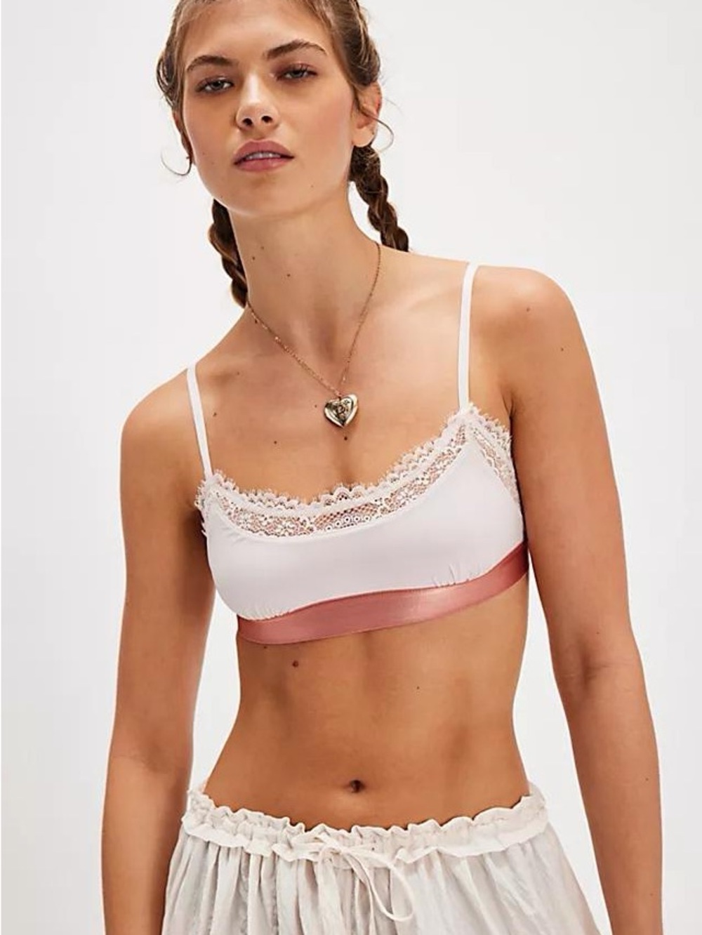 NWT Free People Intimately - In Time Scoop Bralette Coquette Mauve Size Large